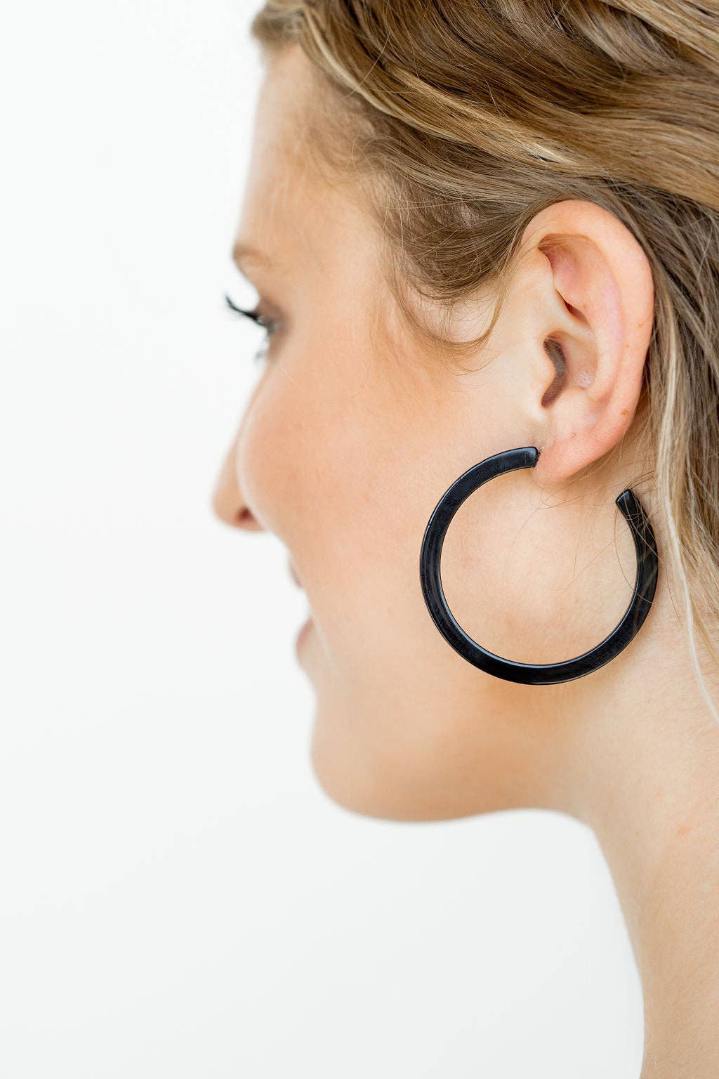 Spiffy & Splendid - Cameron Hoops - Black // Jewelry, Earrings, Fall