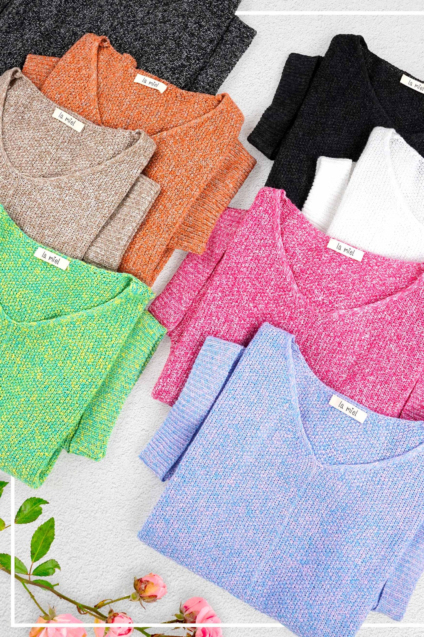 La Miel - MCS3580-Soft Textured Pullover Sweater Game Day Halloween