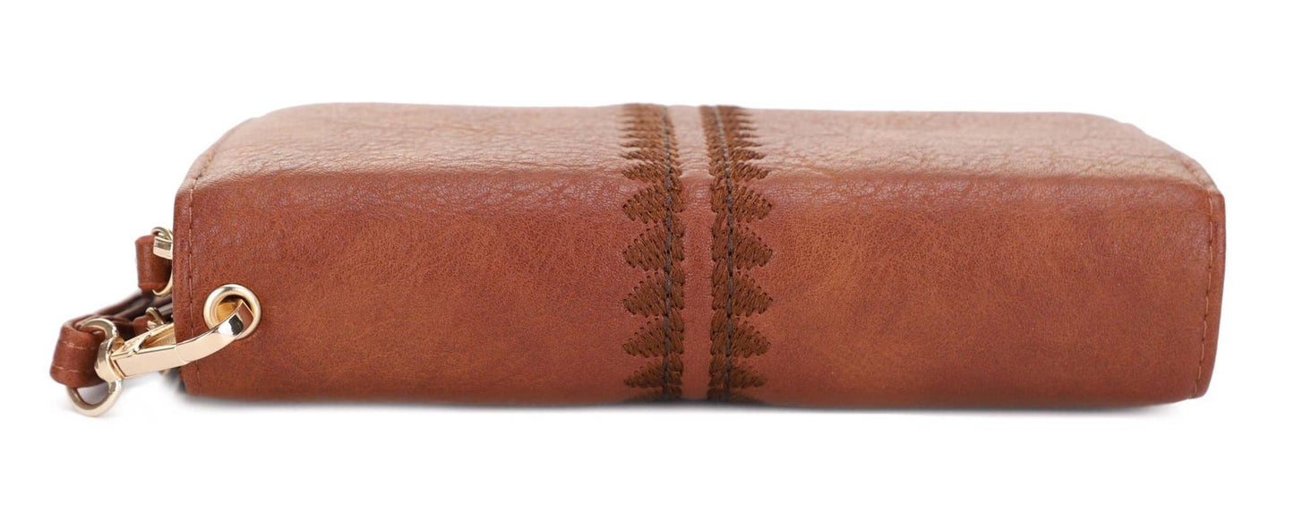 MiMi Wholesale - ES60164-6 Sherrie Double Zipper Wallet