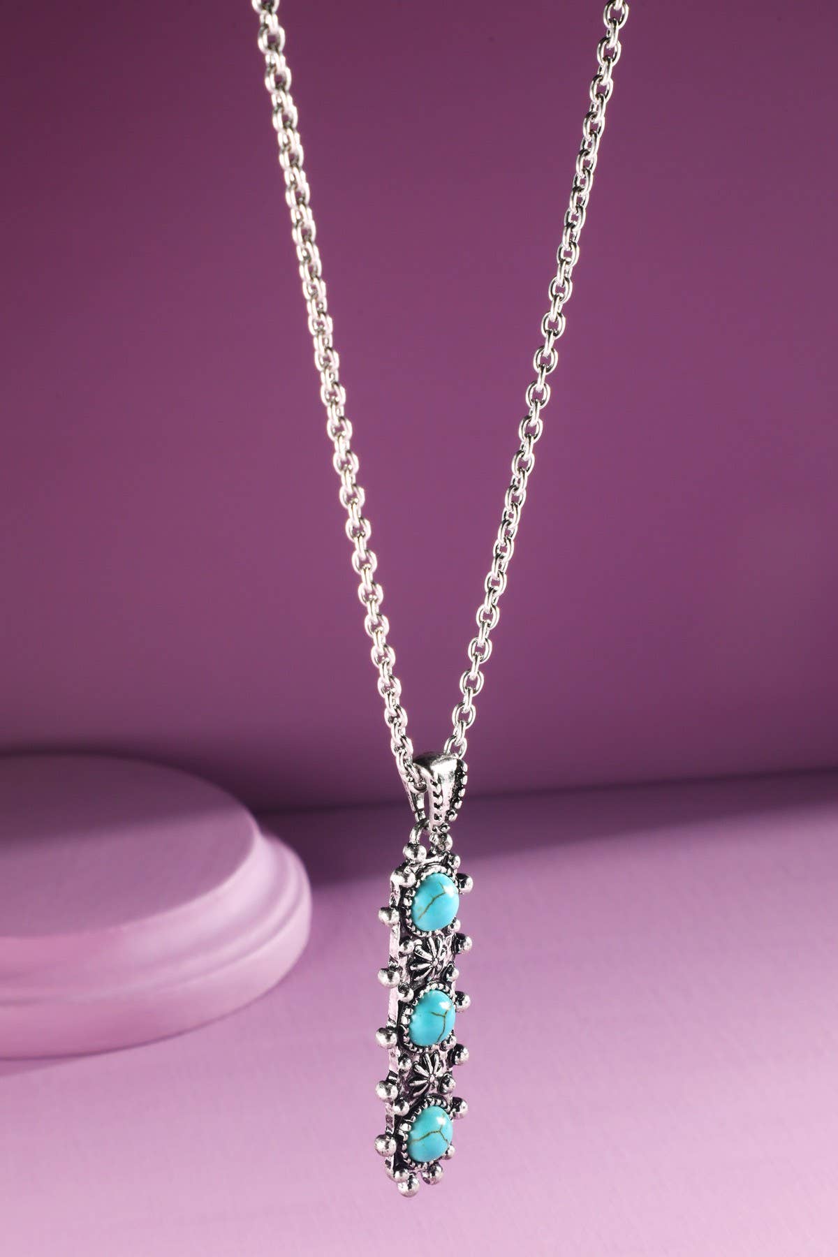 Urbanista - Western Ball TXR Semi Stone Bar Necklace
