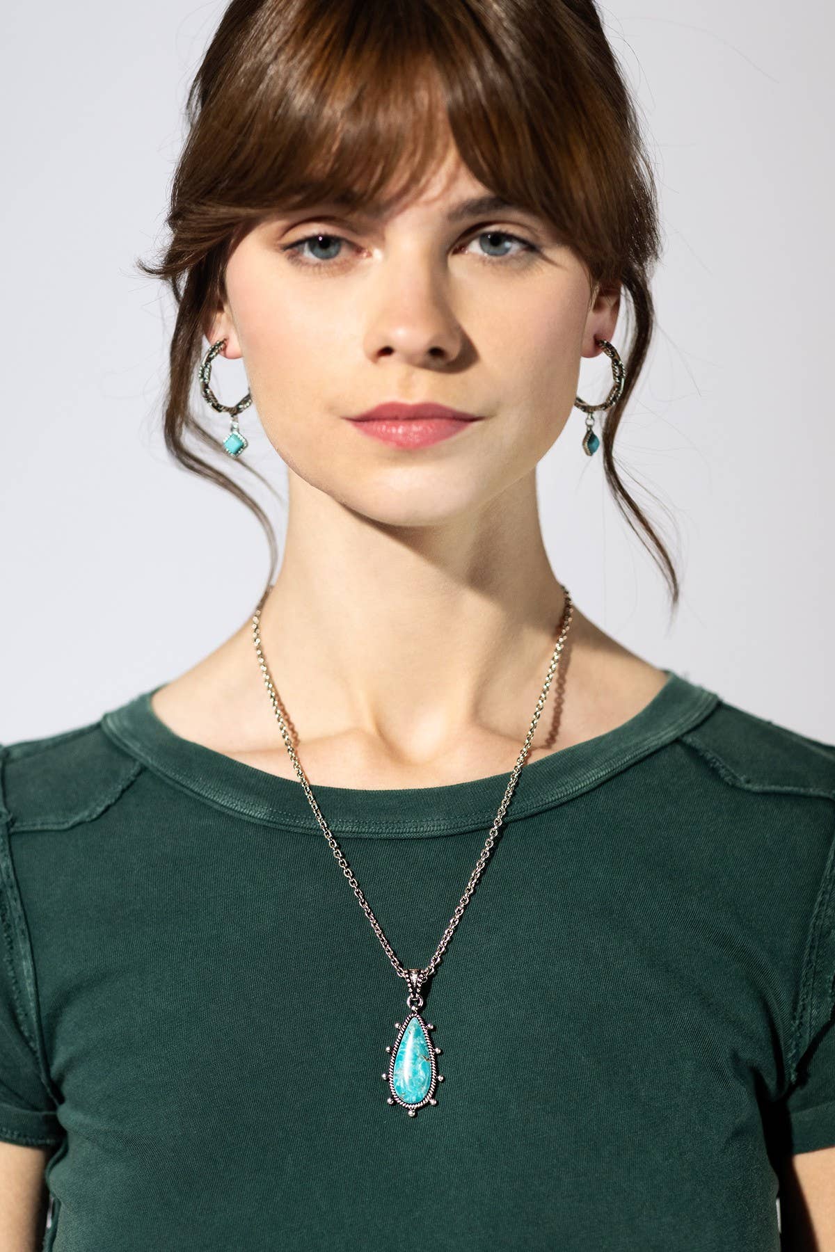 Urbanista - Western Ball TXR Hand Stone Teardrop Necklace