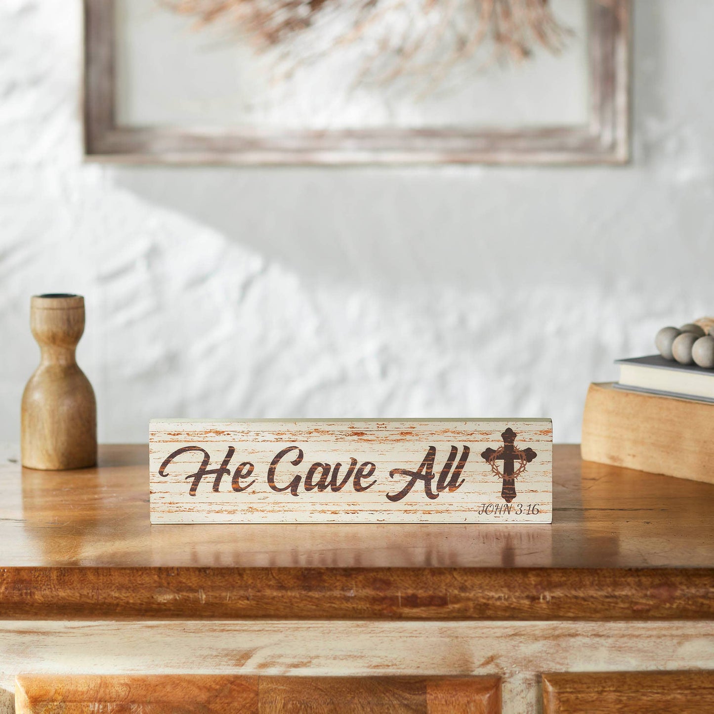 VHC Brands - Celebrate Grace Crown of Thorns MDF Wall Sign 2.75x11