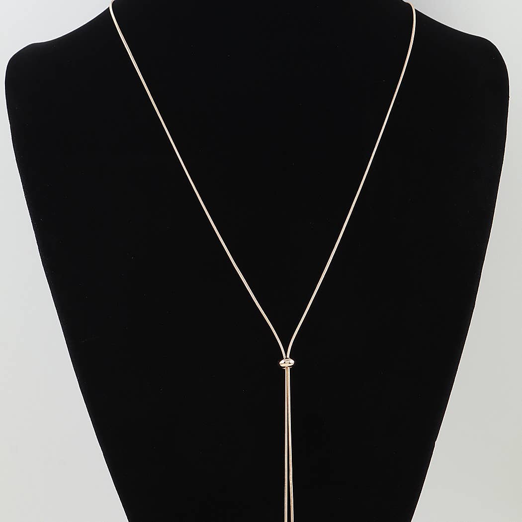 3AM BY H&D ACCESSORIES - Long Toggle Statement Drop Necklace