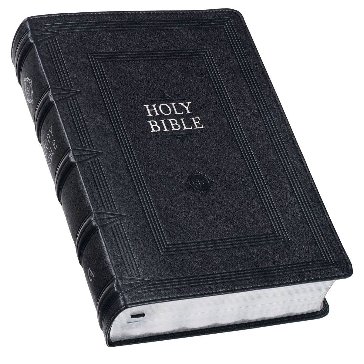 Christian Art Gifts - KJV Study Bible Faux Leather, Black
