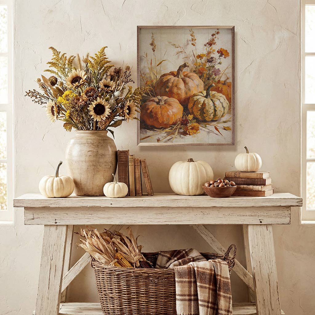 Kendrick Home - Harvest Pumpkins With Autumn Grasses