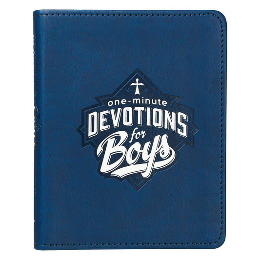 Christian Art Gifts - One-Minute Devotions for Boys Faux Leather