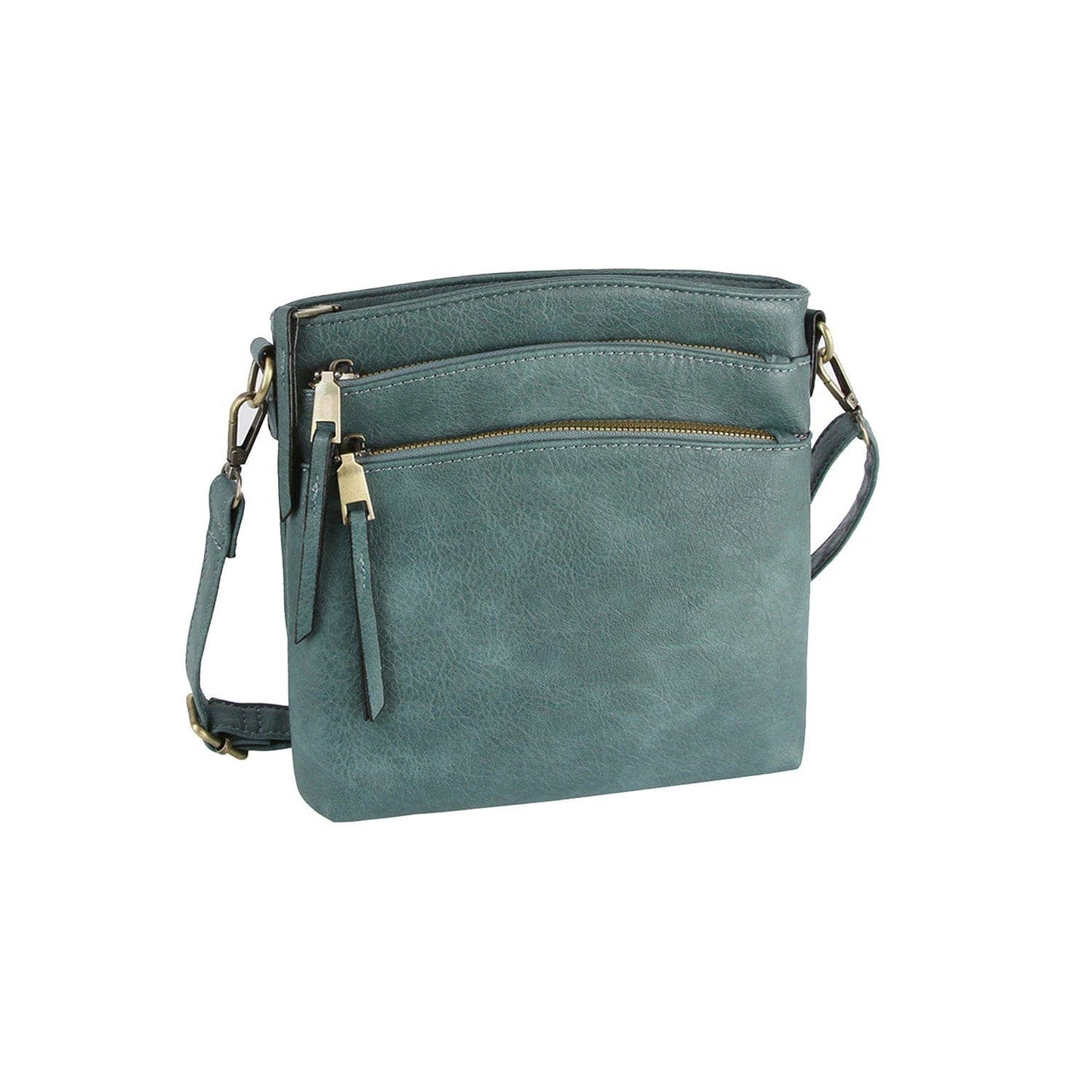 MiMi Wholesale - LQ284-1 Triple Zipper Crossbody Bag