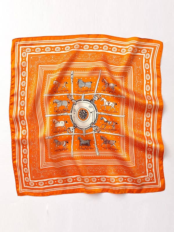 Sheer Trend - Square Animal Printed Scarf