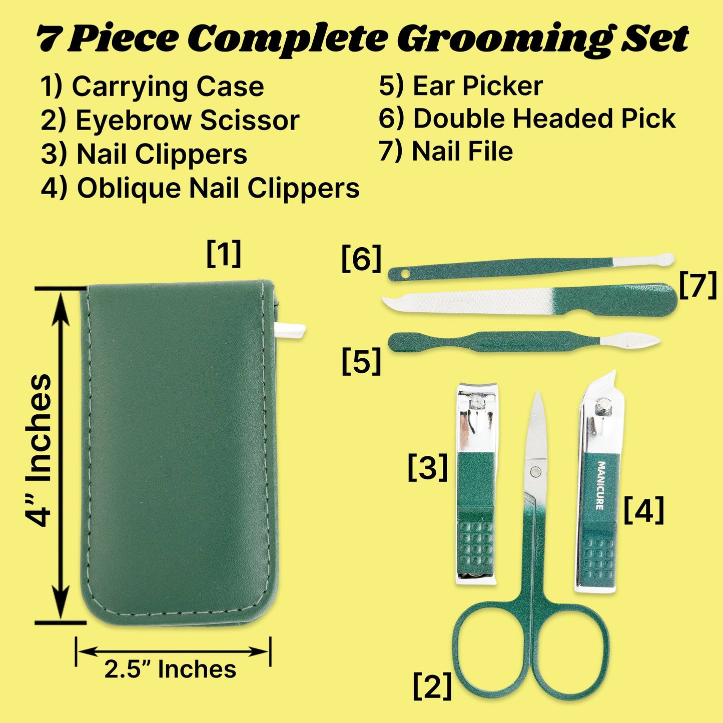 MADE EASY KIT - Made Easy Kit Portable Nail Clipper Set – 6-Pieces & Case