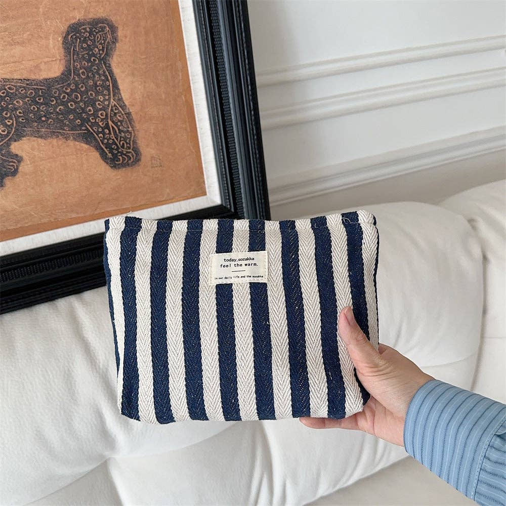 Dipped Shop - Striped Color Block Simple Make Up Bag DP25A565