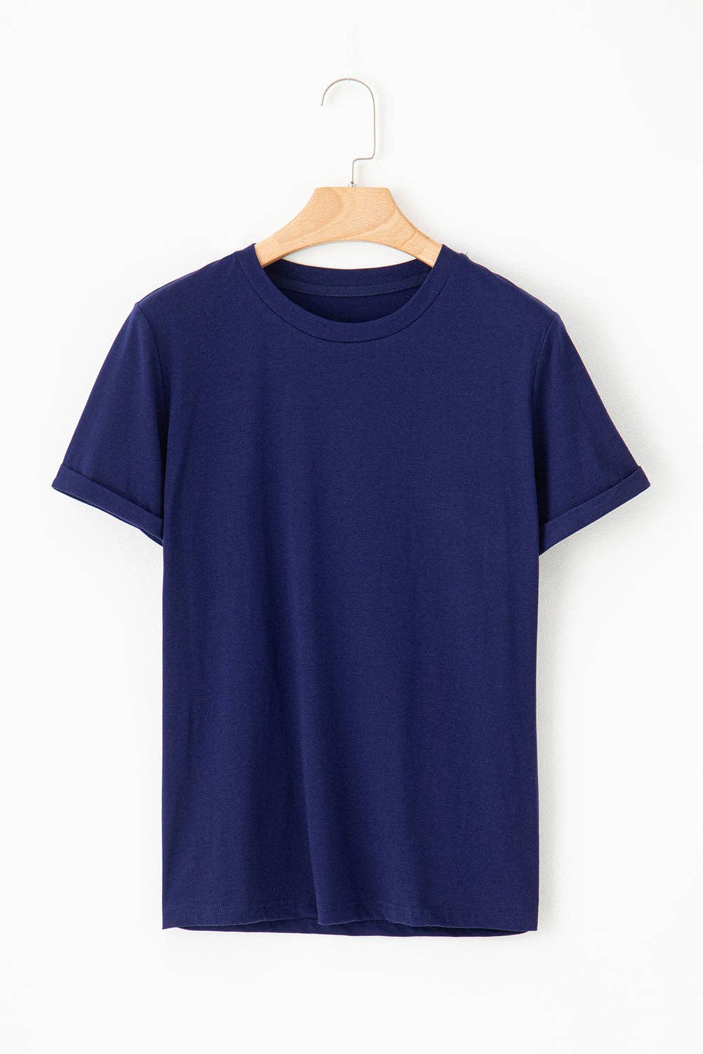 PRETTY BASH - PRETTY BASH Solid Short Sleeve Crew Neck Tee