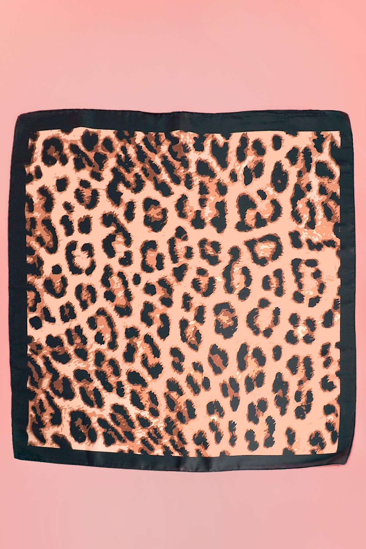 JOSSLYN by wall to wall - ANIMAL LEOPARD PRINT SILKY FEEL BANDANA SCARF | 40SC632