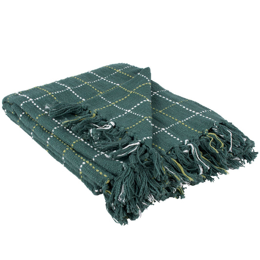 Primitives by Kathy - Green Plaid Throw