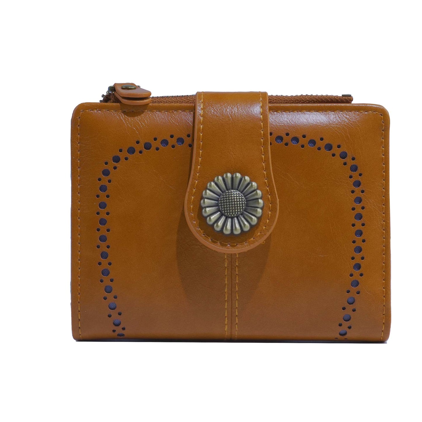 MiMi Wholesale - YX25766-6 Lena Vegan Leather Laser Cut Out Detail Wallet