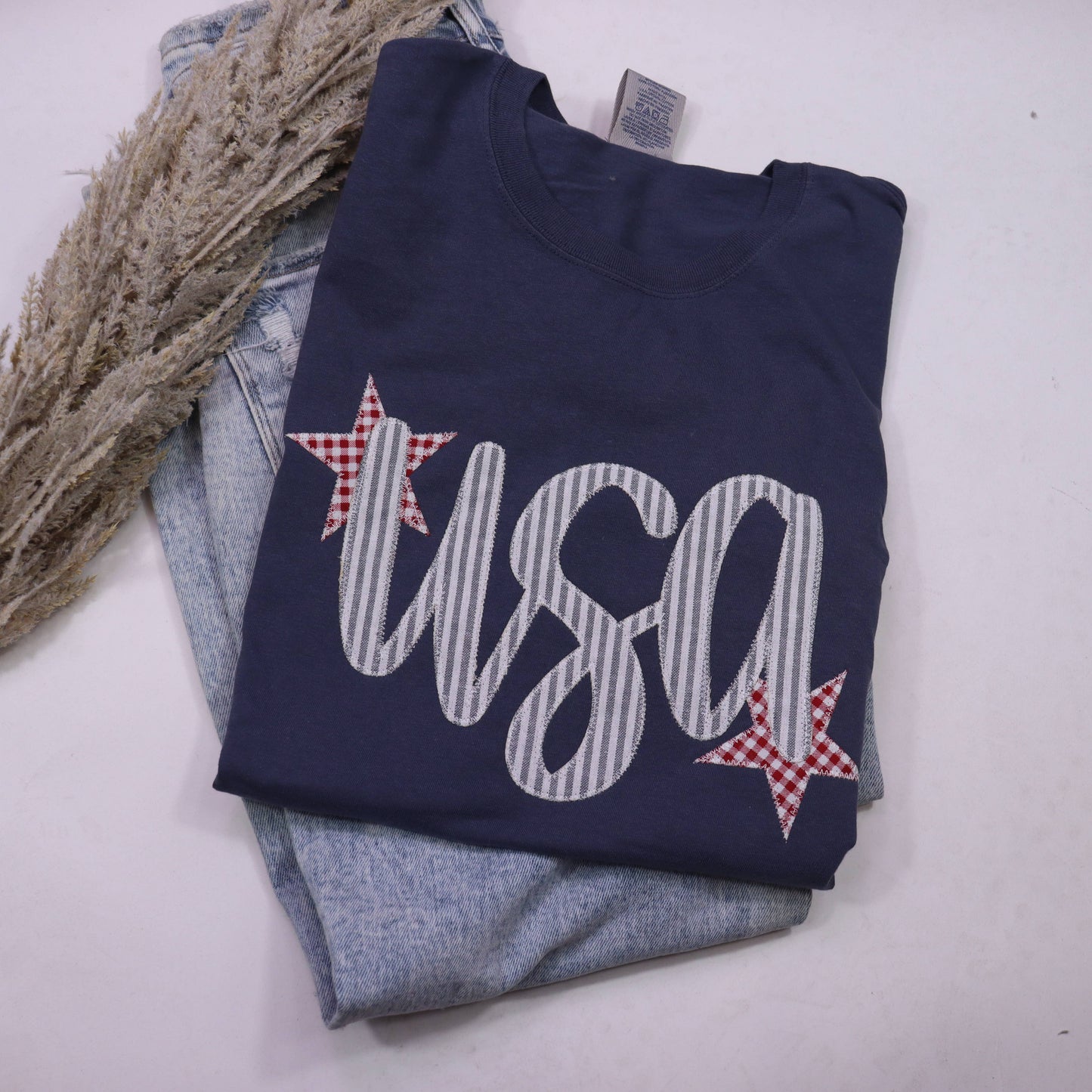 Shop Southern Belle - Denim USA Patriotic 4th of July Short Sleeve