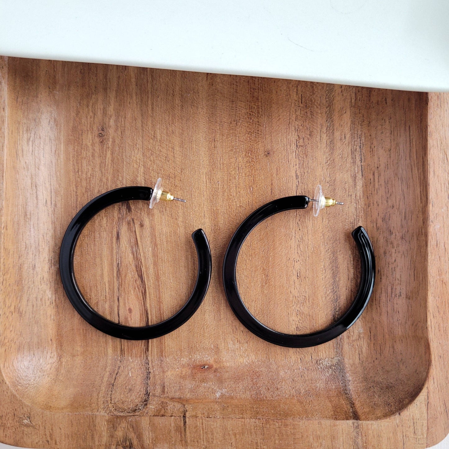 Spiffy & Splendid - Cameron Hoops - Black // Jewelry, Earrings, Fall