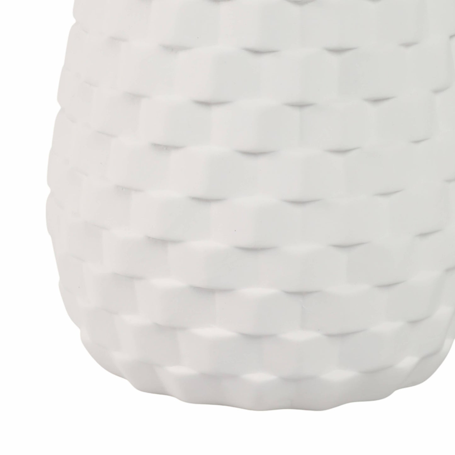Sagebrook Home - Decorative Vase - White/Brown Ceramic Round Textured, 9 in.