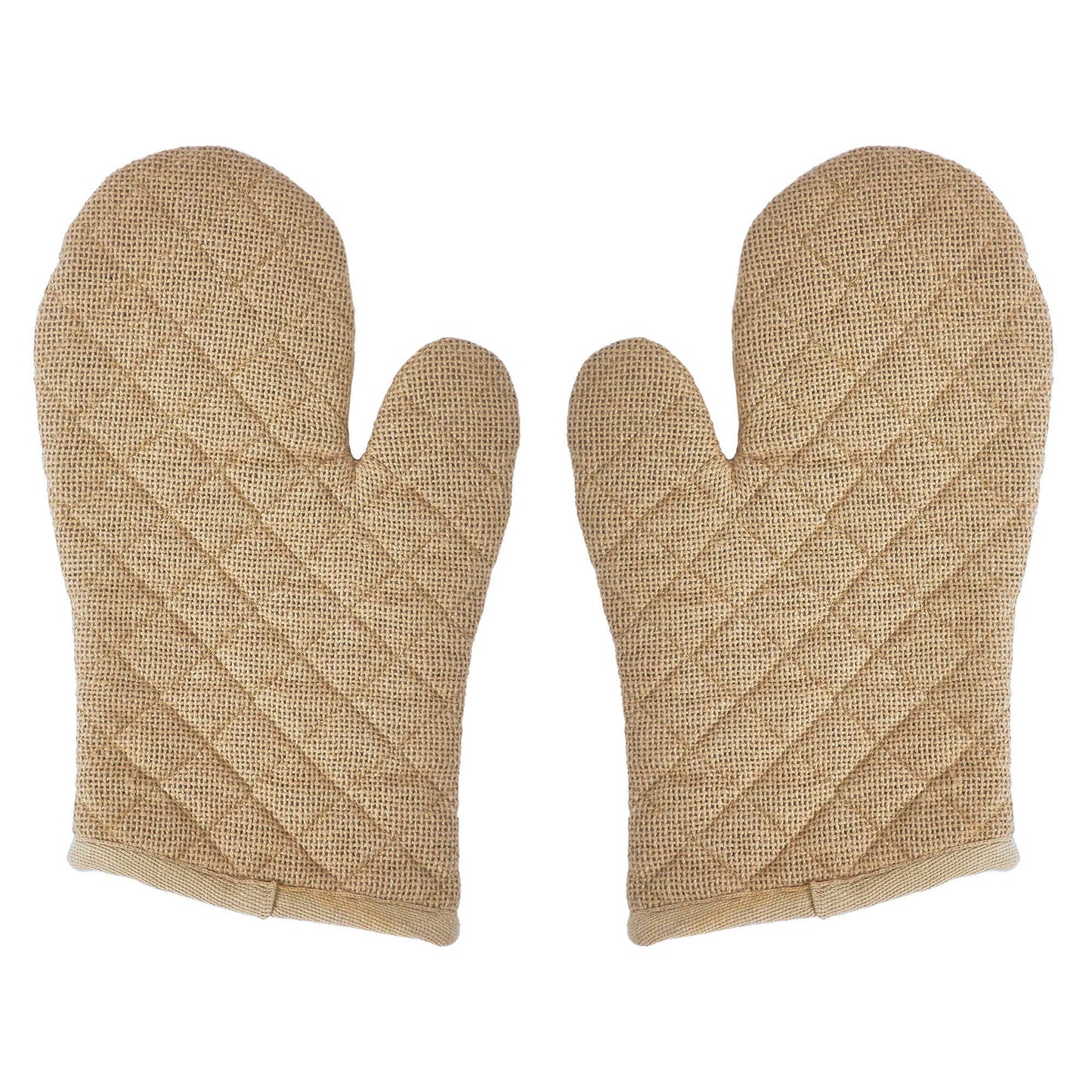 VHC Brands - Burlap Natural Oven Mitt Set of 2