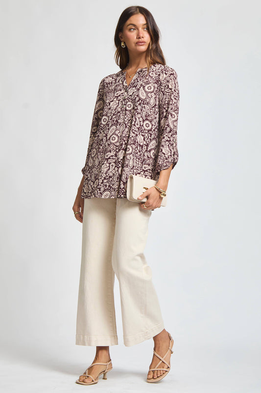 DEAR SCARLETT - Paisley V-Neckline Lizzy Top