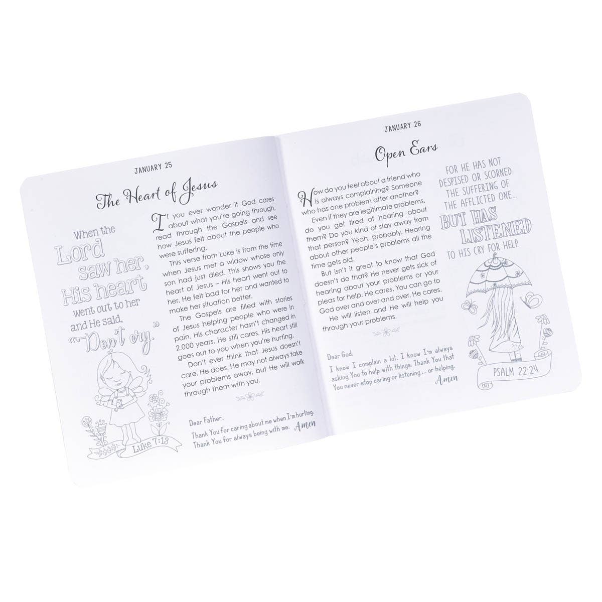 Christian Art Gifts - Kid Book Illustrated Devotional for Girls Softcover