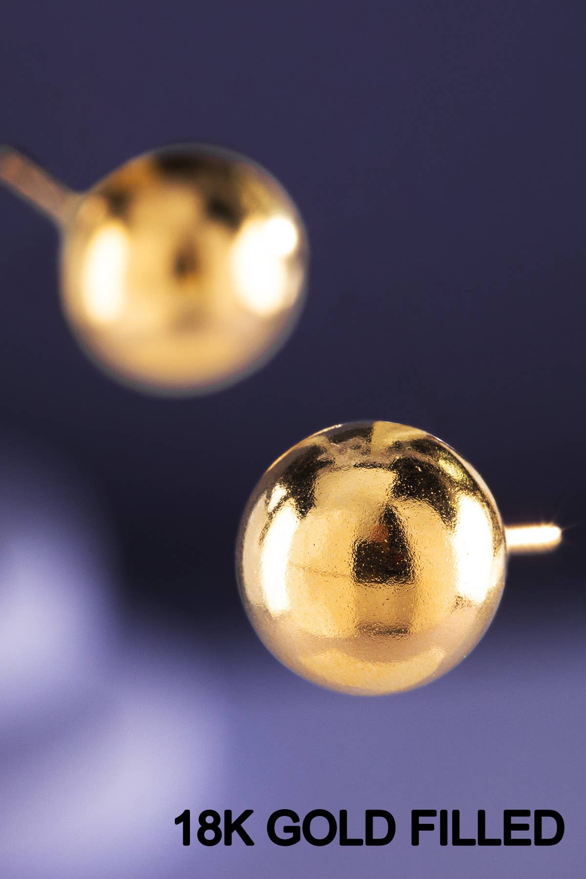 Urbanista - 18k Gold Filled Large Ball Stud Earrings