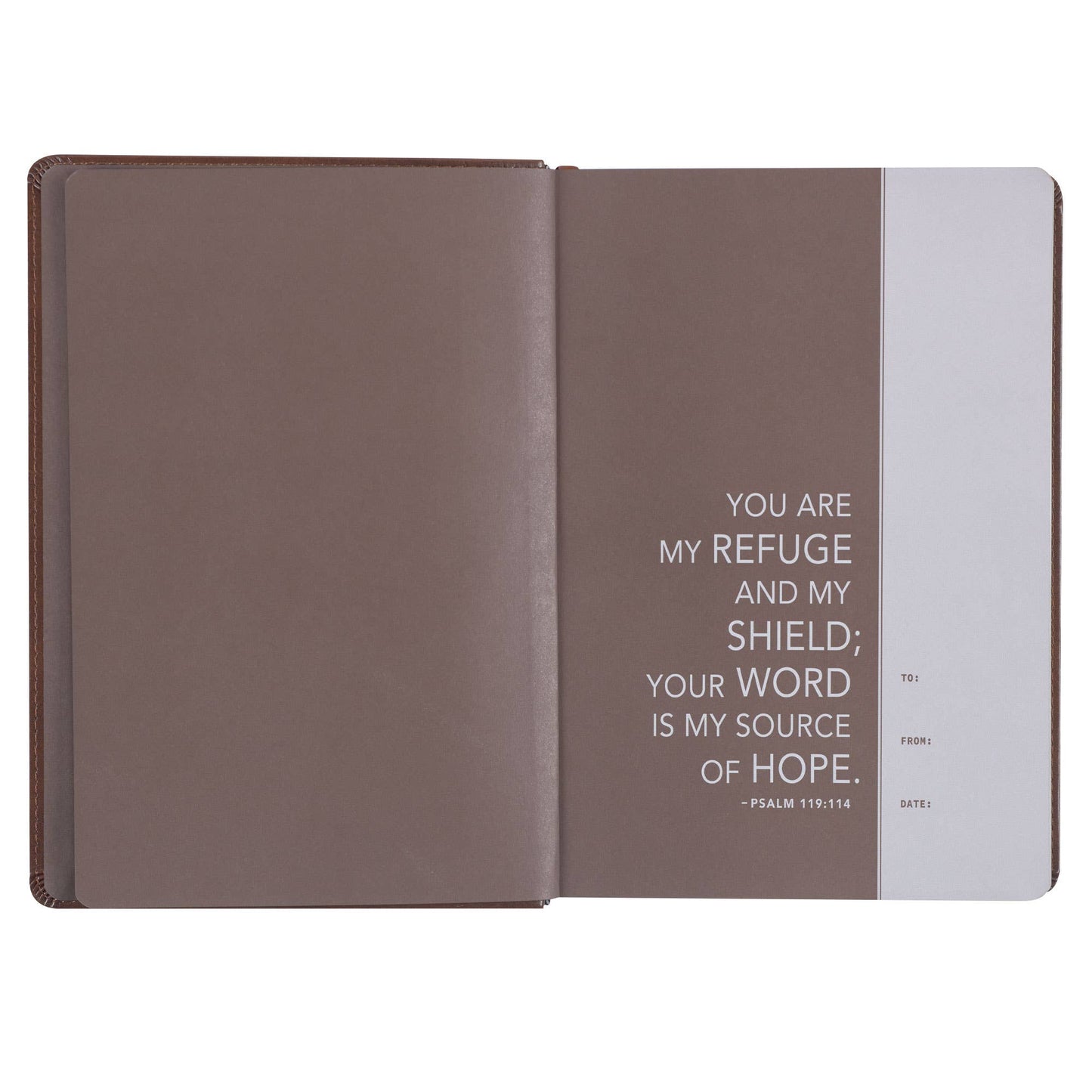 Christian Art Gifts - Devotional Bible NLT for Men Faux Leather, Chestnut Brown