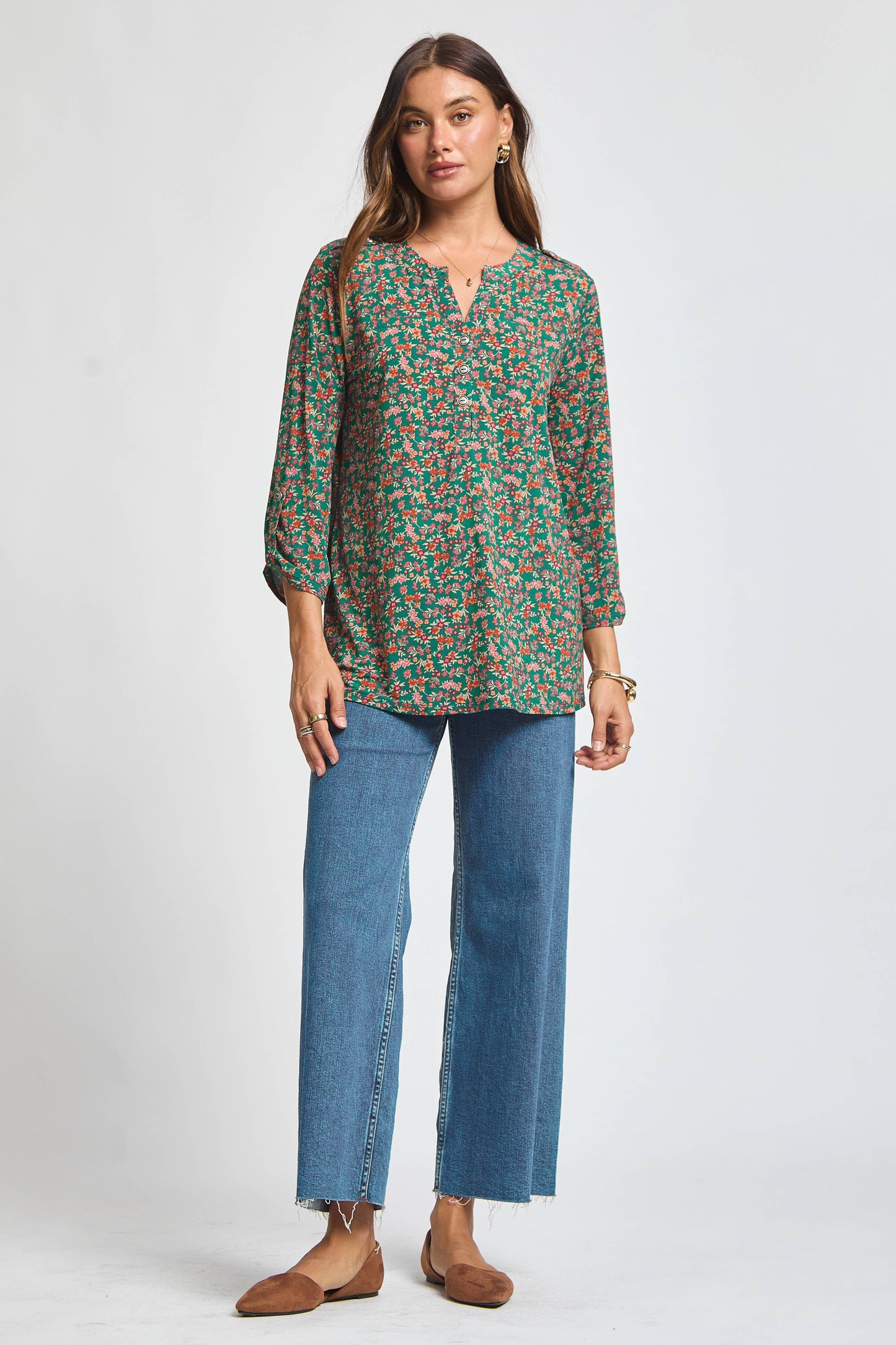 DEAR SCARLETT - Lizzy Top With Faux Pocket Blouse