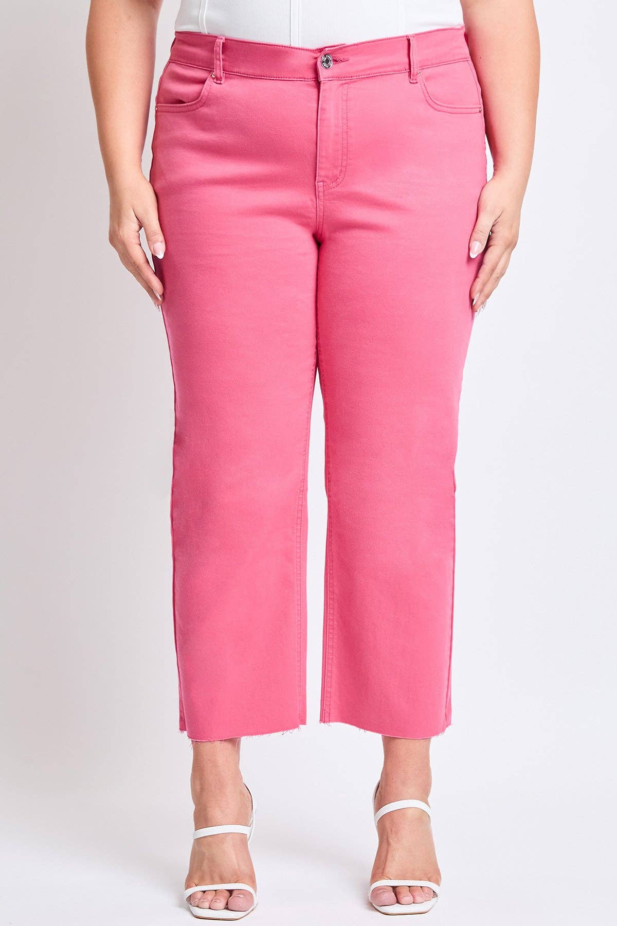 YMI - Plus High Rise Cropped Wide Leg Trouser-EP209207