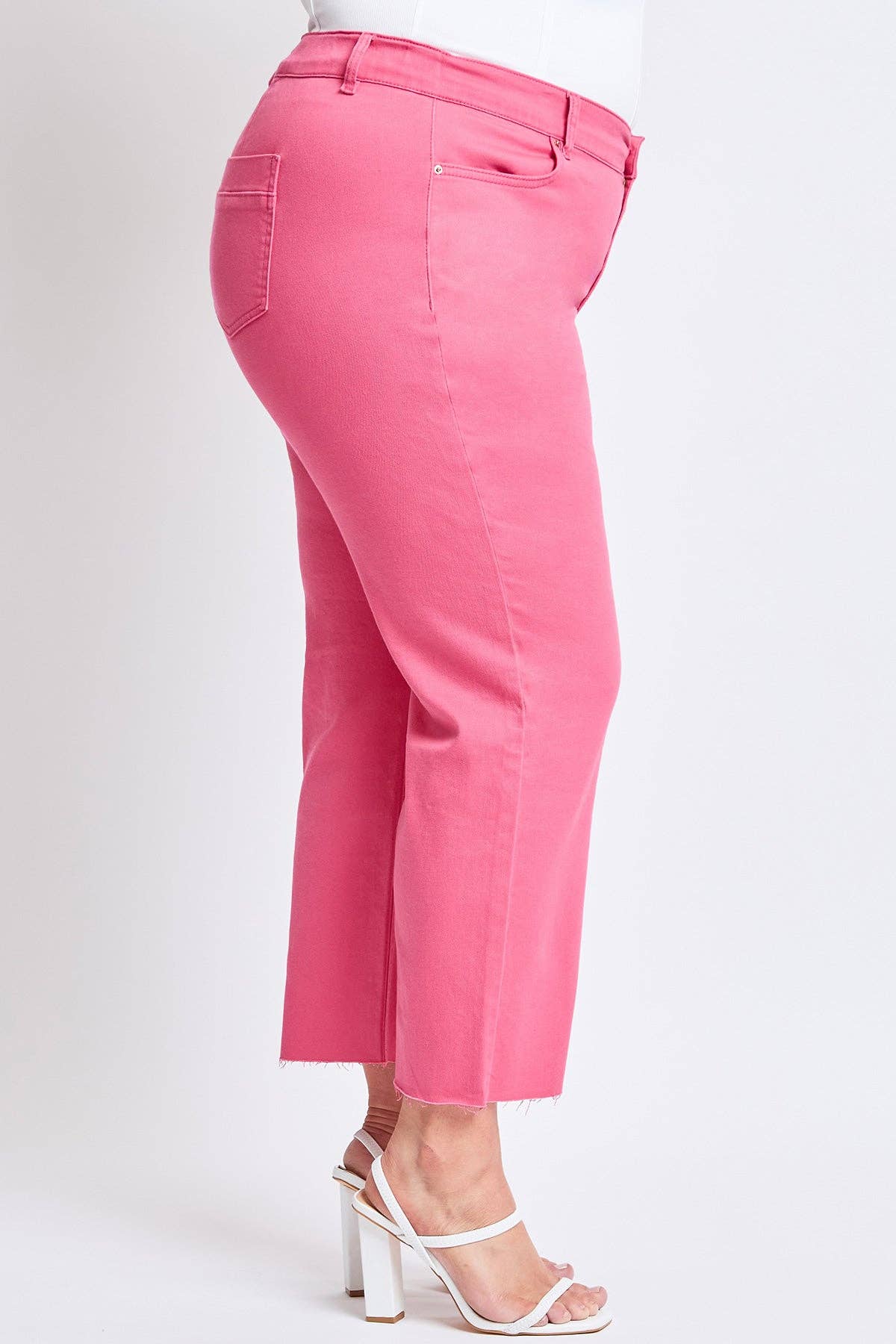 YMI - Plus High Rise Cropped Wide Leg Trouser-EP209207