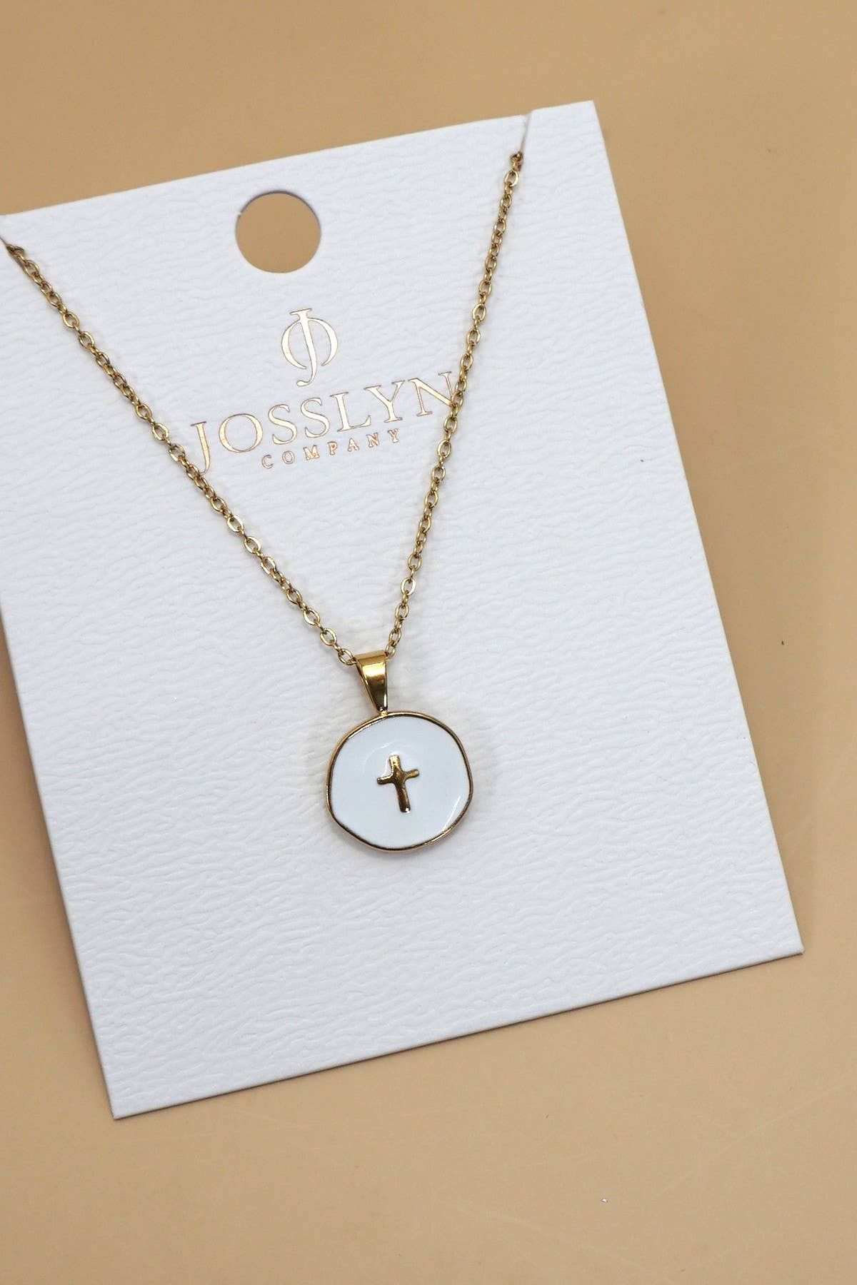 JOSSLYN by wall to wall - 18K STAINLESS STEEL TARNISH FREE CROSS NECKLACE | 40NK9527