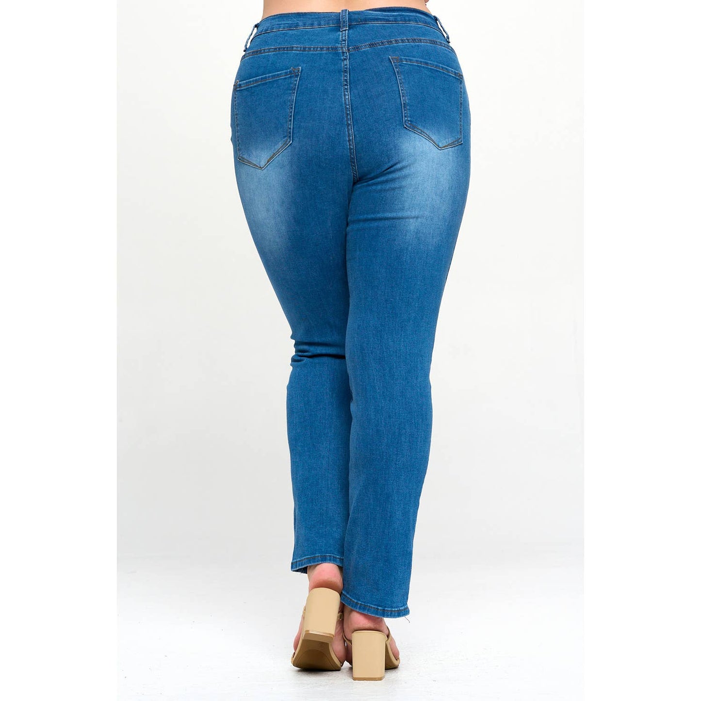 Kimberly High Waist Plus Size Jean Medium Blue