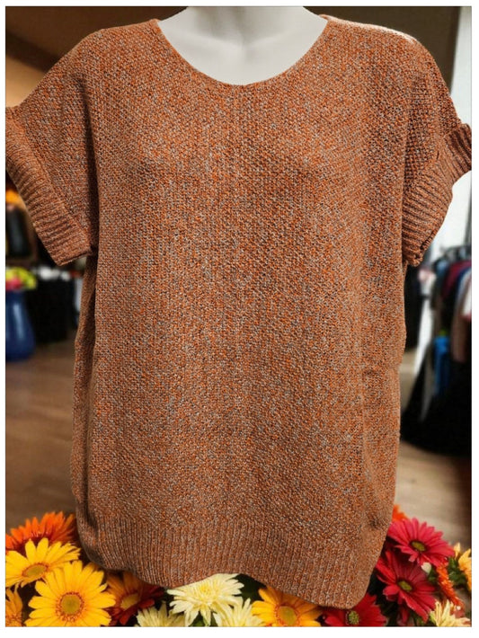 MCS3580-Soft Lightweight Loose Fit Textured Pullover Sweater
