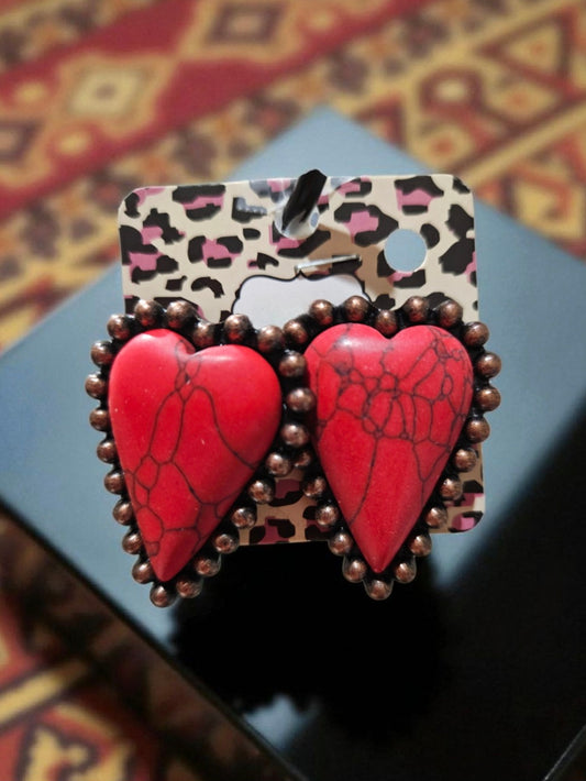 Heart Drop Earrings