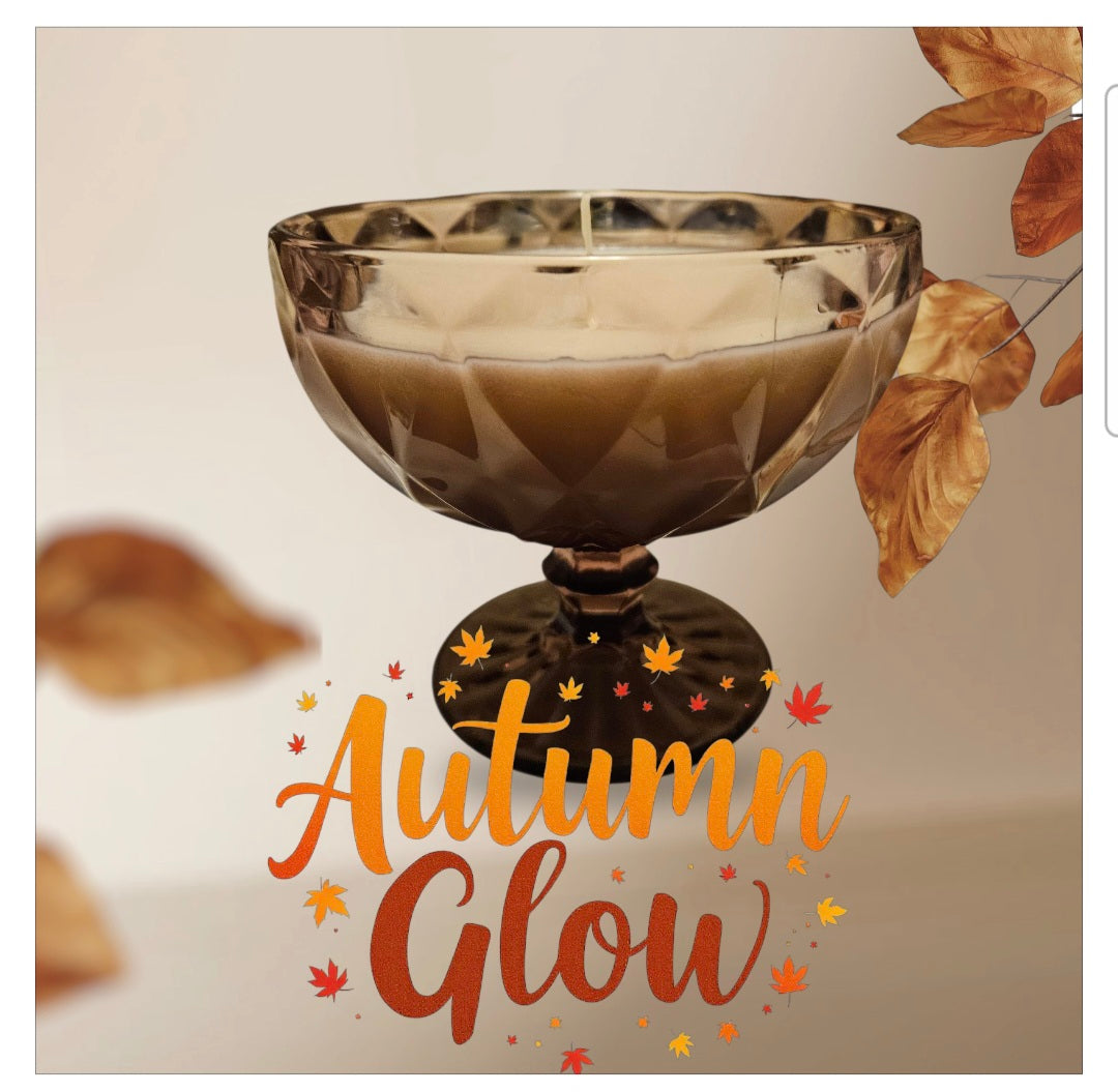 Vintage Candle - Amber Indiana Glass Dessert Bowl