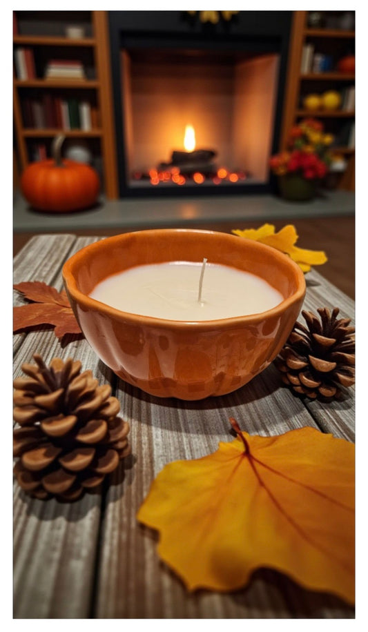 Ceramic Pumpkin Candle - Autumn Glow