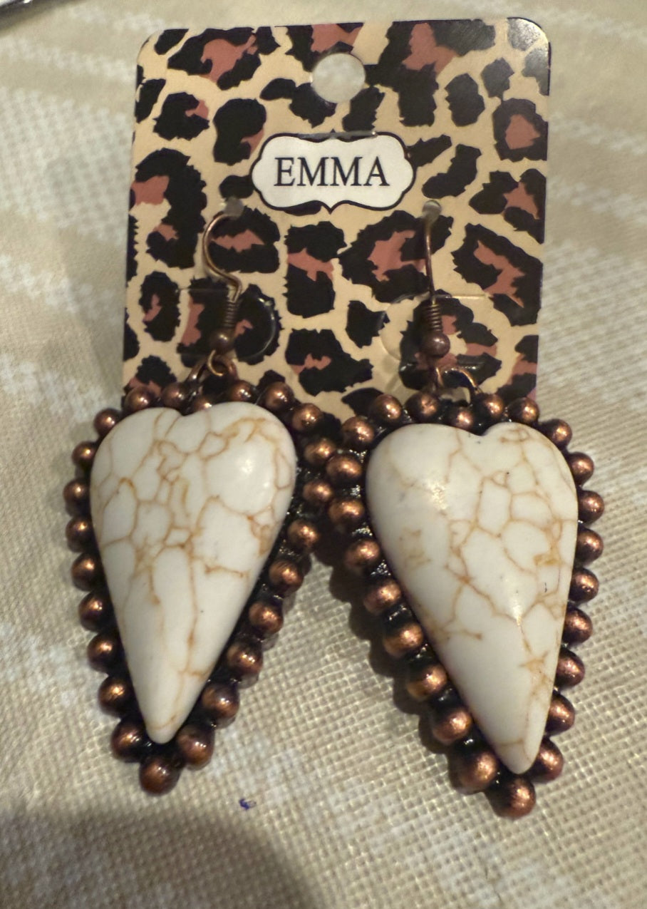 Heart Drop Earrings