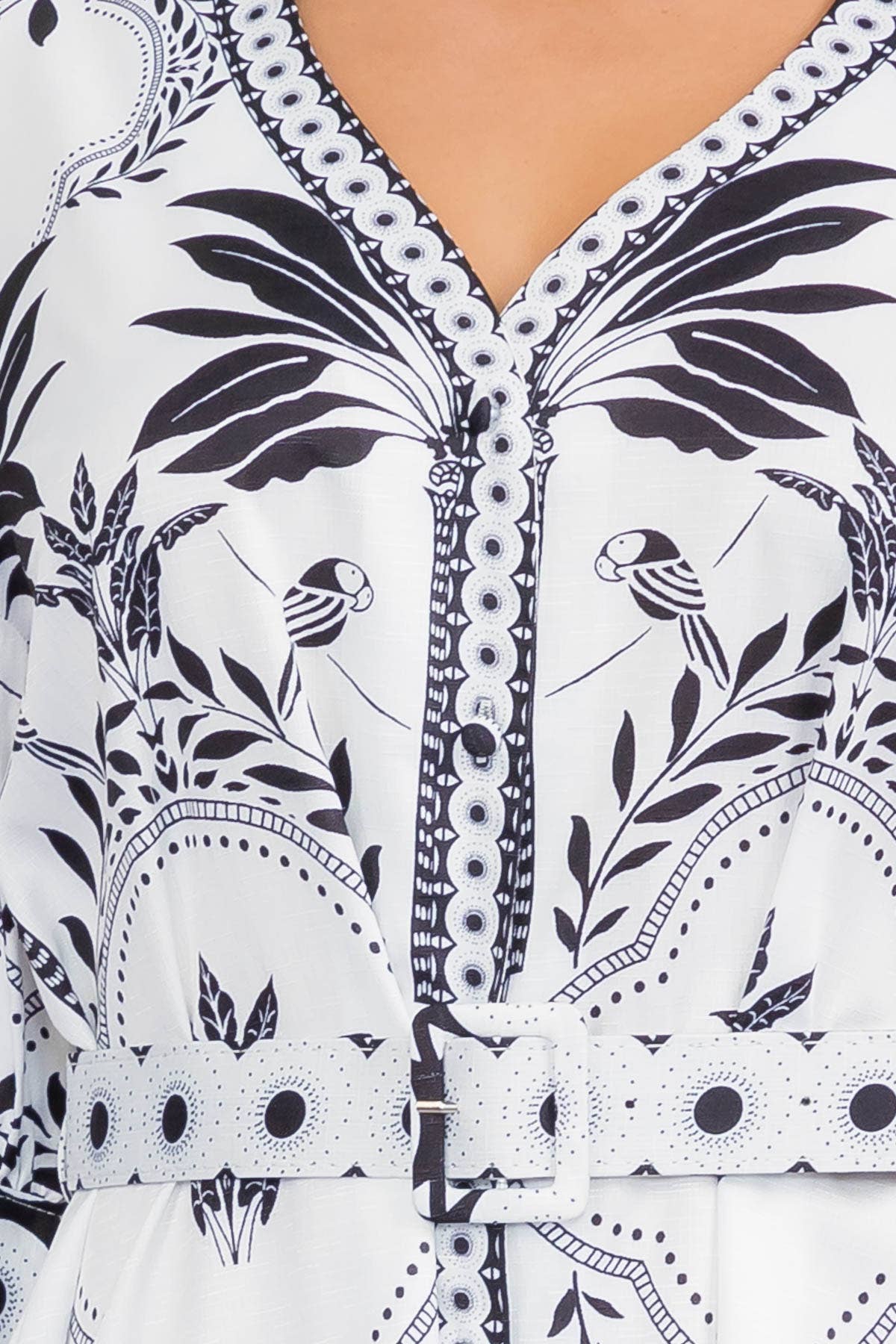 Women's Flower Print Button Down Maxi Dress