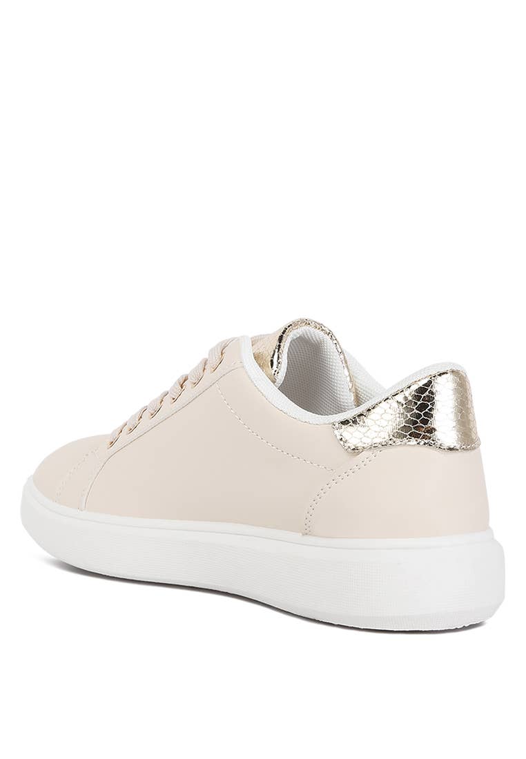 Claude Faux Leather Back Panel Detail Sneakers