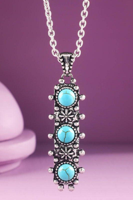 Urbanista - Western Ball TXR Semi Stone Bar Necklace
