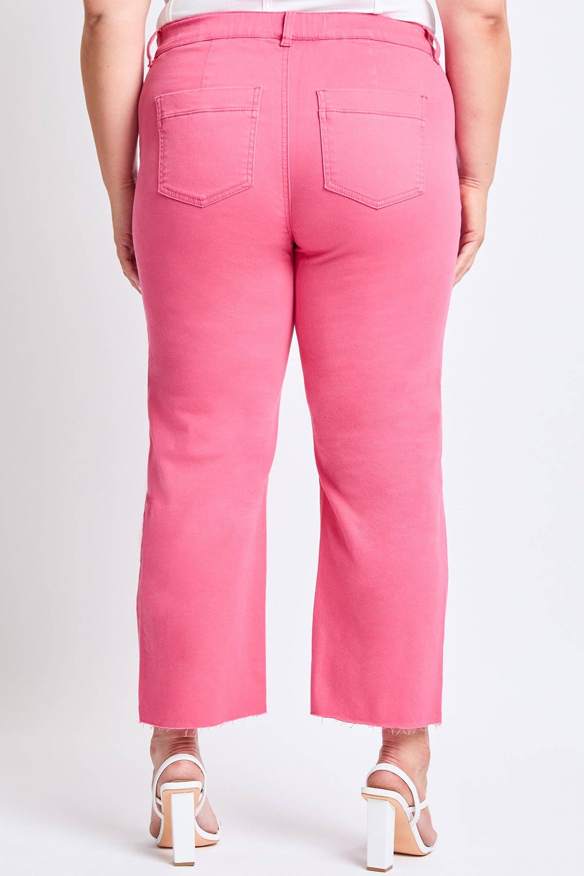 YMI - Plus High Rise Cropped Wide Leg Trouser-EP209207
