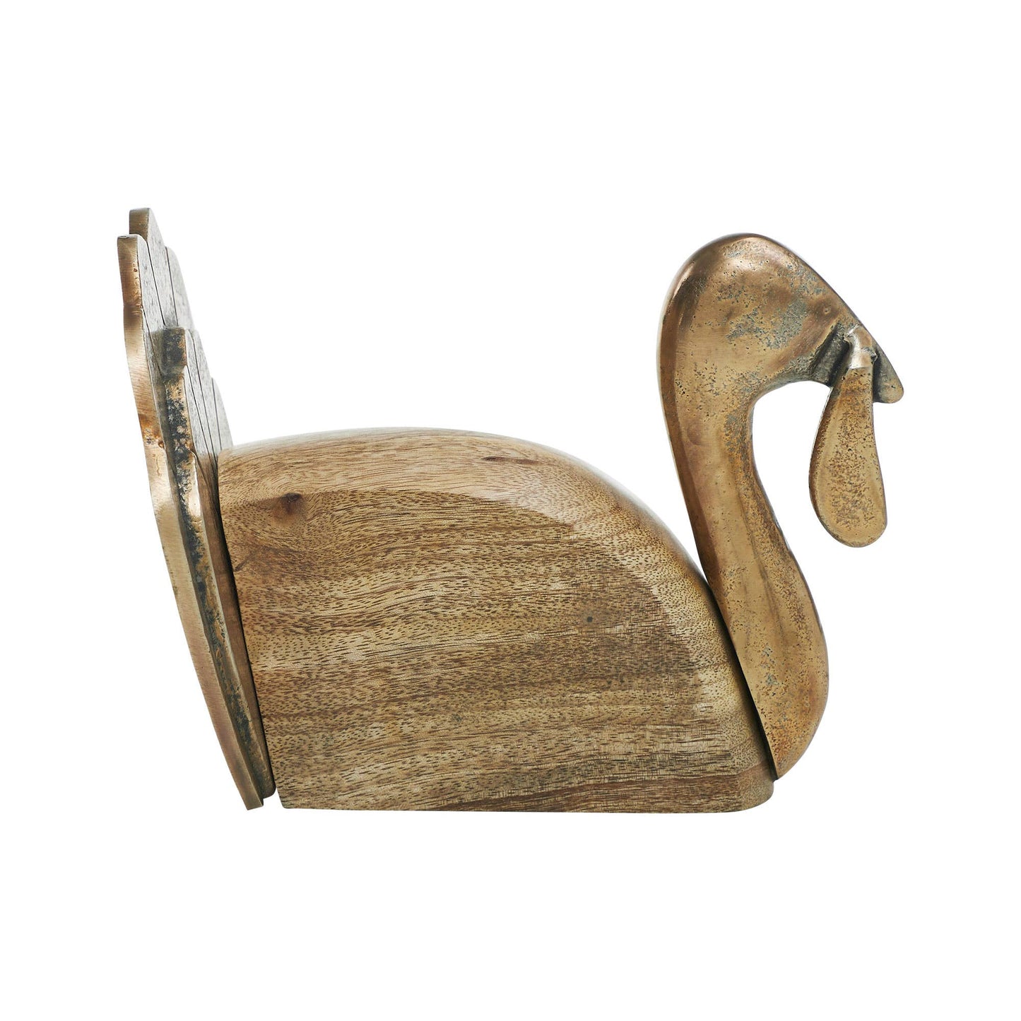VHC Brands - Wooden Turkey w/ Burnished Gold Rustic Fall Decor8.5"