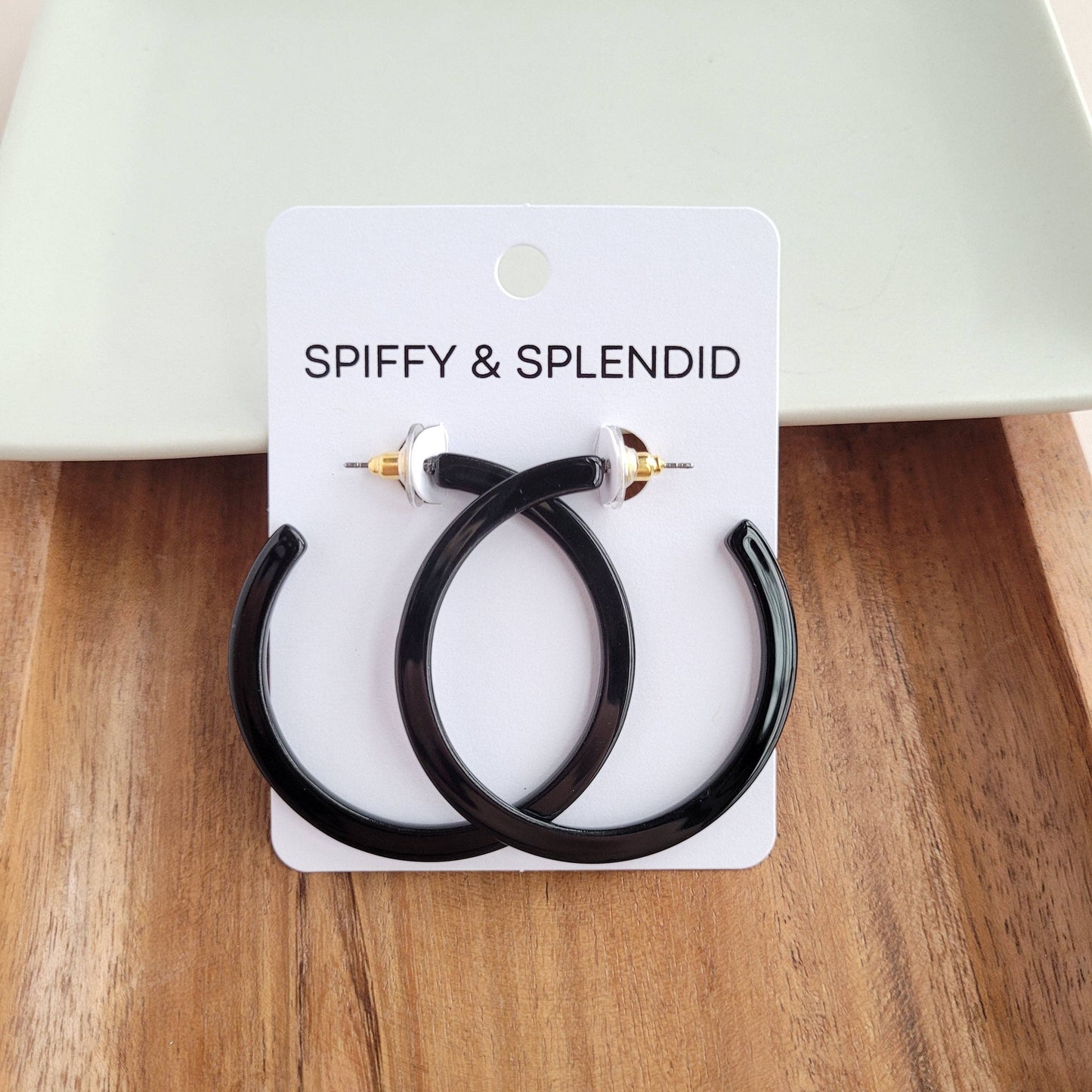 Spiffy & Splendid - Cameron Hoops - Black // Jewelry, Earrings, Fall