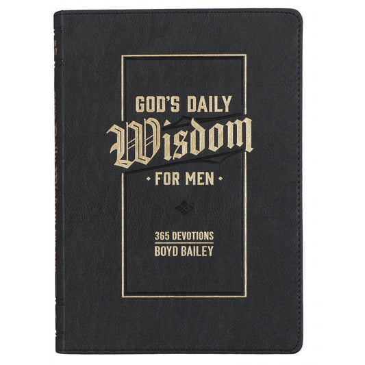 Christian Art Gifts - Devotional God's Daily Wisdom for Men Faux Leather