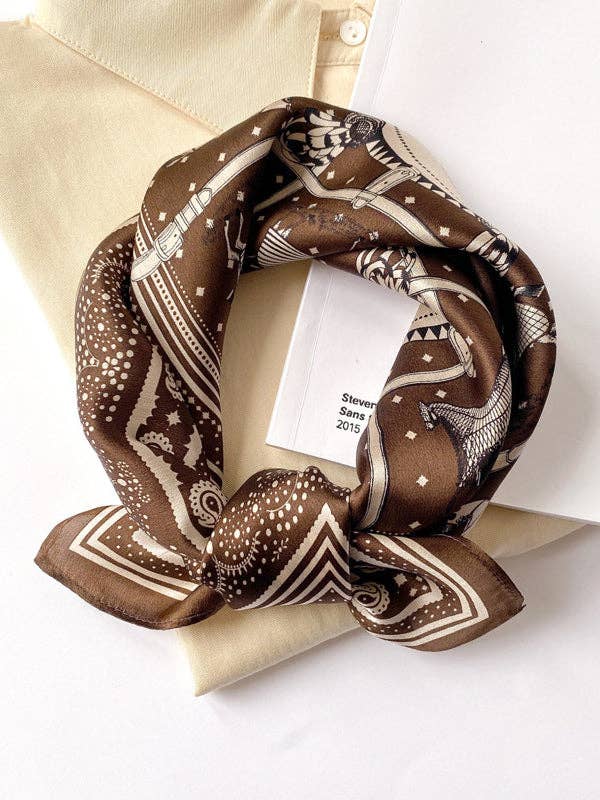 Sheer Trend - Square Animal Printed Scarf