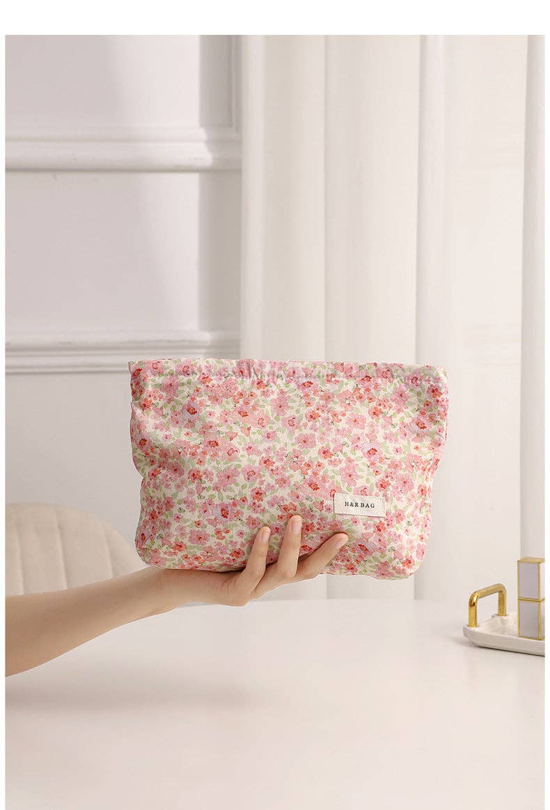 Dipped Shop - Sweet Simple Floral Print Cosmetic Bag DPB1008