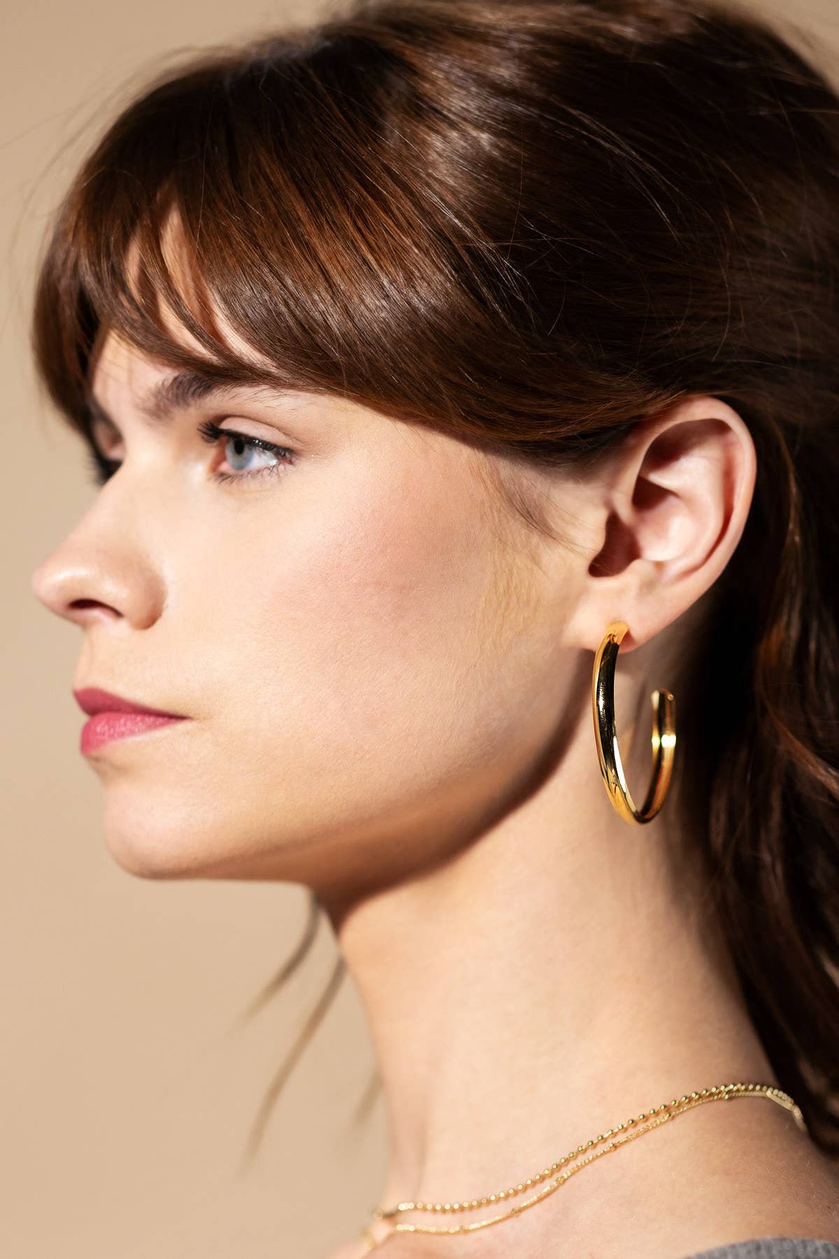 Urbanista - 18K Gold Filled Semi Hoop Earrings