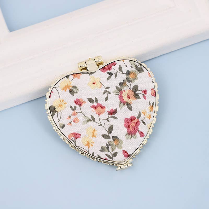 JOSSLYN by wall to wall - TRAVEL POCKET COMPACT HANDHELD FLORAL MIRROR | 40M103