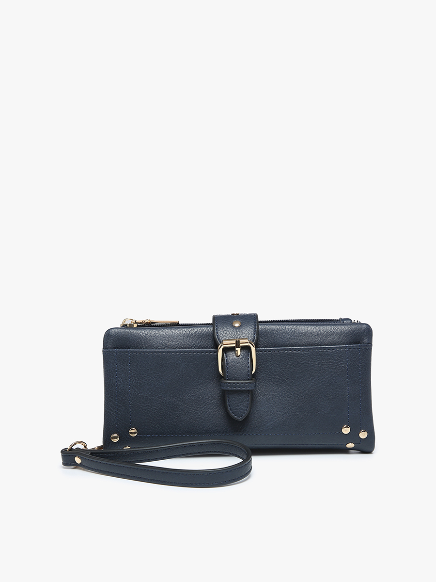 Jen & Co. - WL2230 Cadence Buckle Wallet/Clutch w/ Zip Top