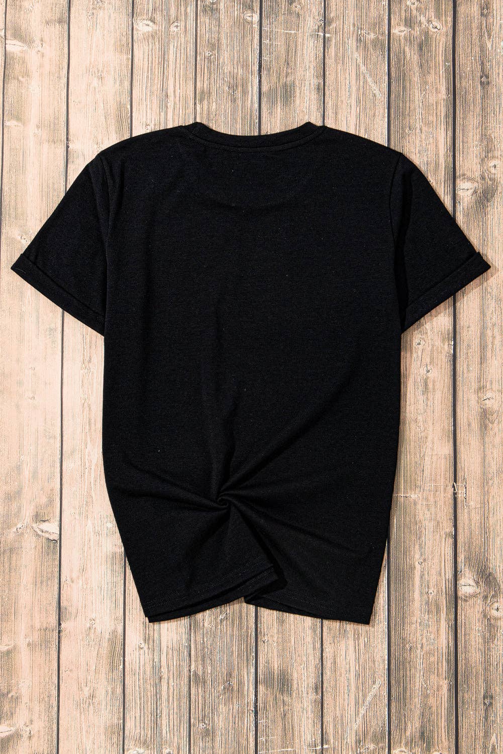 PRETTY BASH - PRETTY BASH Solid Short Sleeve Crew Neck Tee