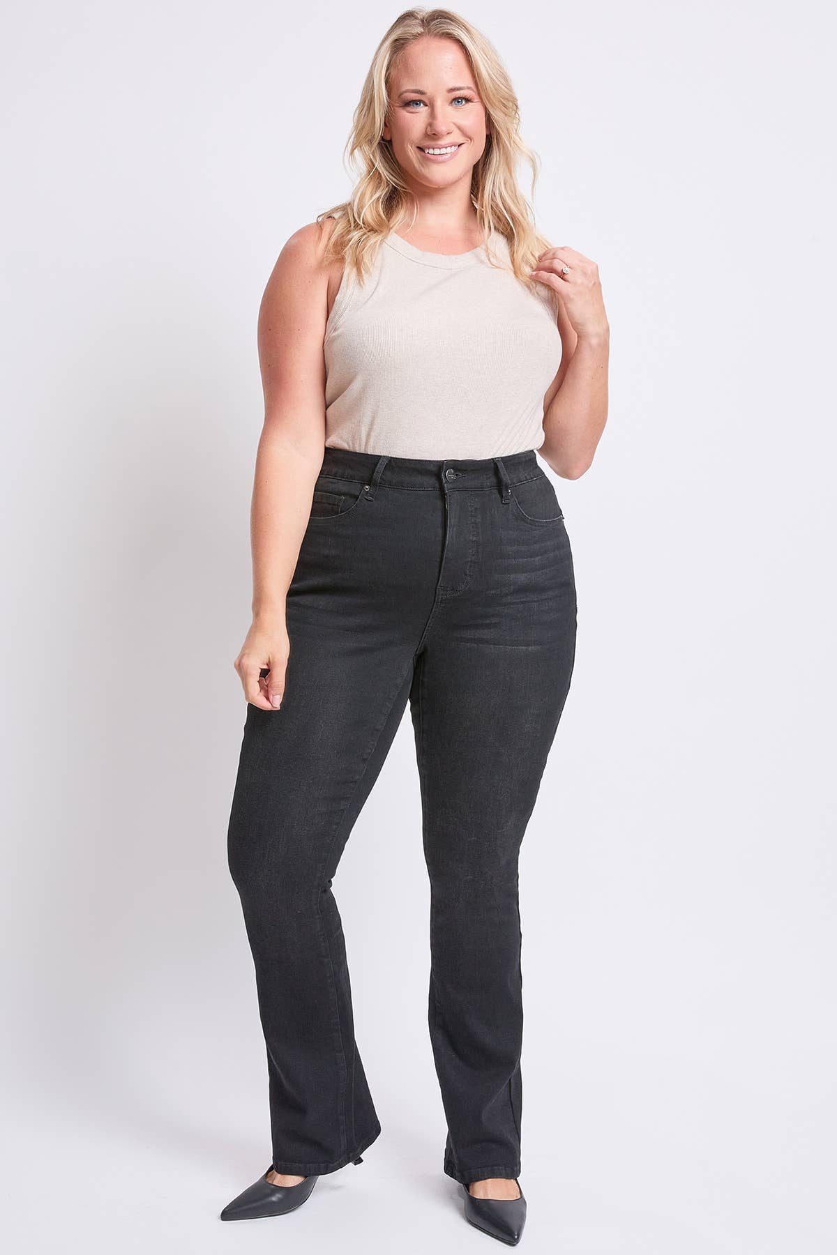 Missy Plus High Rise Slim Bootcut Jeans